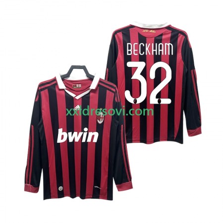 AC Milan BECKHAM 32 2009 2010 Retro Domaći Nogometni Dres Dugim Rukavima